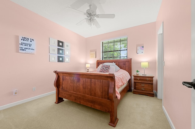 756 SW Pelican Cv, Port Saint Lucie, FL 34986 - bedroom featuring light carpet, baseboards, and ceiling fan