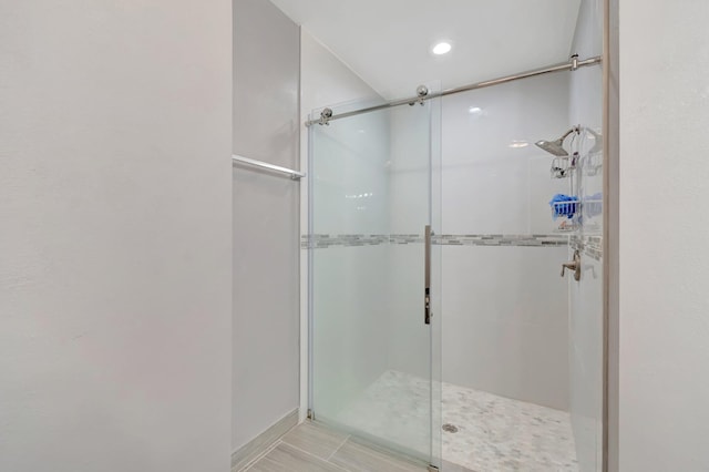 82 Baytree Cir, Boynton Beach, FL 33436 - full bathroom with a shower stall and recessed lighting
