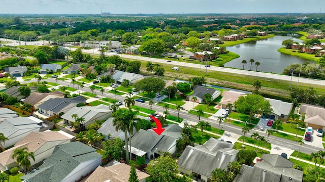 82 Baytree Cir, Boynton Beach, FL 33436 - aerial perspective of suburban area with a large body of water