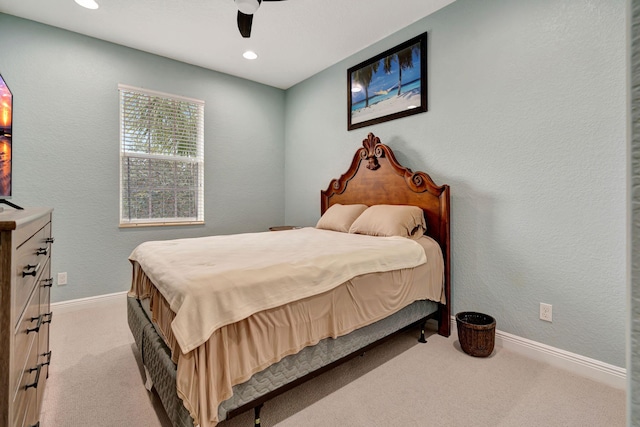 5030 Dulce Ct, Palm Beach Gardens, FL 33418 - bedroom with carpet floors, recessed lighting, baseboards, and ceiling fan