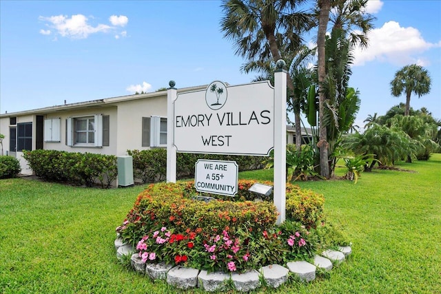 2597 Emory Dr W Unit G, West Palm Beach, FL 33415 - community / neighborhood sign featuring a lawn