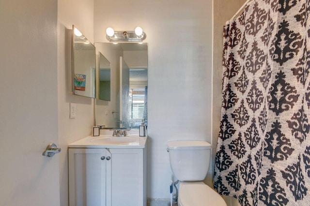 799 Hill Dr Unit F, West Palm Beach, FL 33415 - bathroom with toilet, vanity, and curtained shower