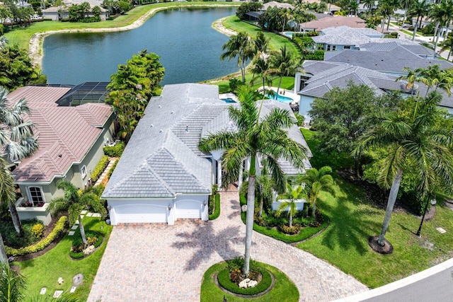 206 Via Emilia, Palm Beach Gardens, FL 33418 - aerial perspective of suburban area with a large body of water