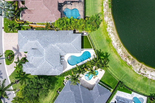 206 Via Emilia, Palm Beach Gardens, FL 33418 - drone / aerial view of a pool
