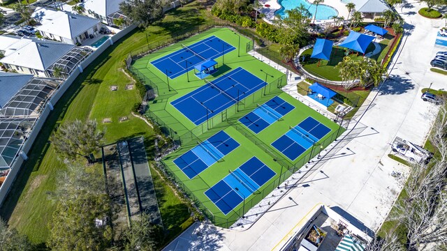 2925 SW Brighton Way, Palm City, FL 34990 - drone / aerial view of a pool area