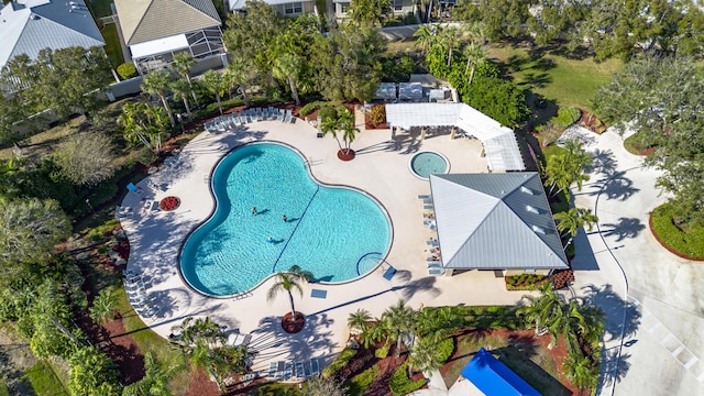 2925 SW Brighton Way, Palm City, FL 34990 - aerial view of a pool