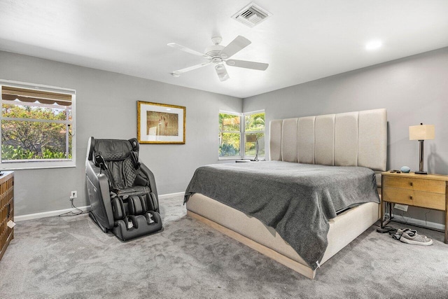 7572 Island Breeze Ter, Boynton Beach, FL 33437 - carpeted bedroom with baseboards, multiple windows, and a ceiling fan