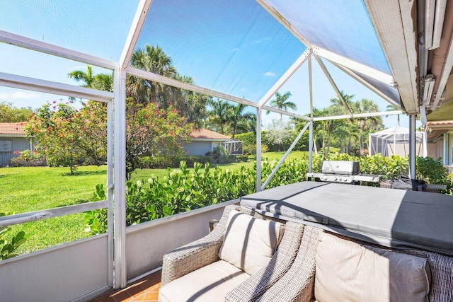 7572 Island Breeze Ter, Boynton Beach, FL 33437 - sunroom with lofted ceiling