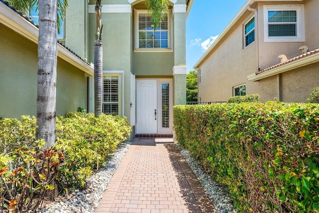 9961 Marsala Way, Delray Beach, FL 33446 - entrance to property featuring stucco siding