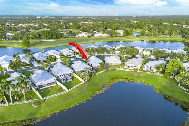 2608 SW Greenwich Way, Palm City, FL 34990 - aerial view of residential area with a nearby body of water and a golf course