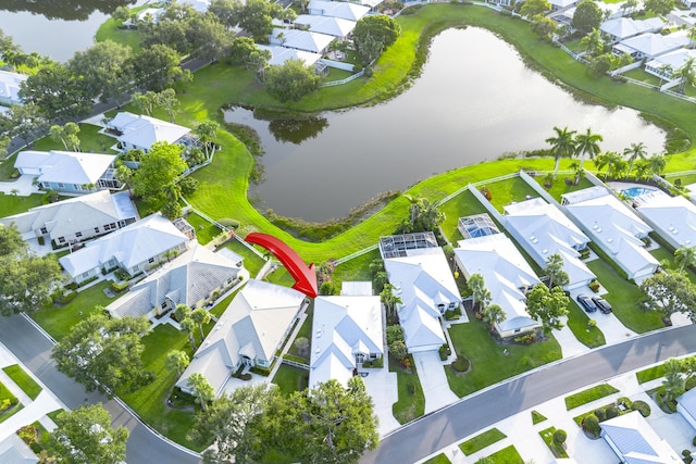 2608 SW Greenwich Way, Palm City, FL 34990 - aerial view of residential area with a nearby body of water