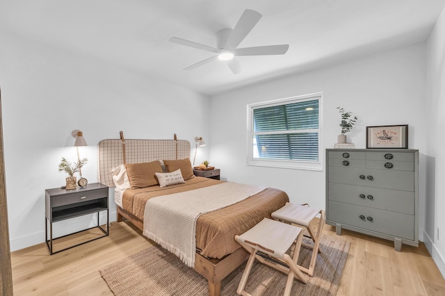354 Country Club Dr, Tequesta, FL 33469 - bedroom featuring light wood-type flooring and ceiling fan