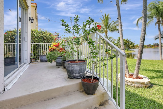 1503 NW 159th Ln, Pembroke Pines, FL 33028 - view of patio / terrace with a water view