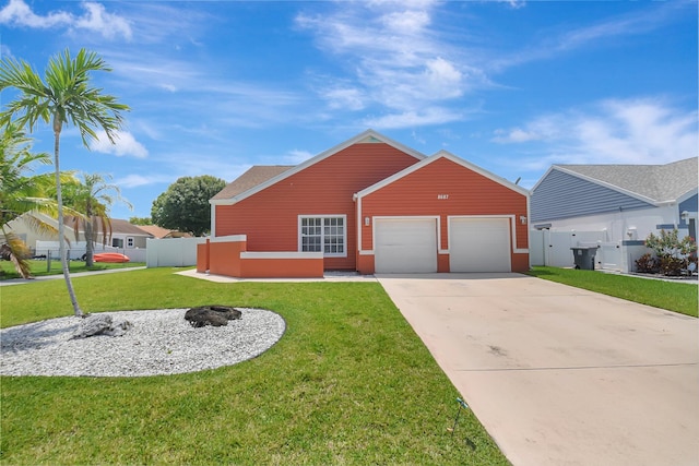 8687 Spring Valley Dr, Boynton Beach, FL 33472 - view of front of property with an attached garage, driveway, and a gate