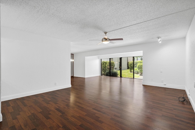 6612 Spring Bottom Way Unit 186, Boca Raton, FL 33433 - spare room featuring ceiling fan, wood finished floors, baseboards, and a textured ceiling