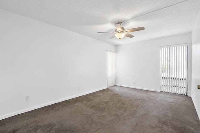 6612 Spring Bottom Way Unit 186, Boca Raton, FL 33433 - spare room with a ceiling fan, carpet, baseboards, and a textured ceiling