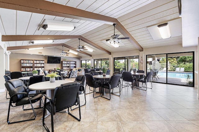 6612 Spring Bottom Way Unit 186, Boca Raton, FL 33433 - dining area featuring healthy amount of natural light and a ceiling fan