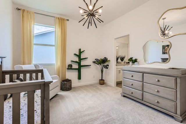 6783 Cobia Cir, Boynton Beach, FL 33437 - bedroom with a chandelier and carpet flooring
