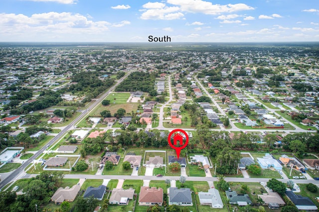1262 SW Hunnicut Ave, Port Saint Lucie, FL 34953 - aerial overview of property's location featuring nearby suburban area