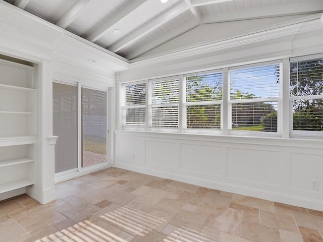 3416 Atlantic Blvd, Vero Beach, FL 32960 - unfurnished sunroom with a decorative wall and stone tile flooring