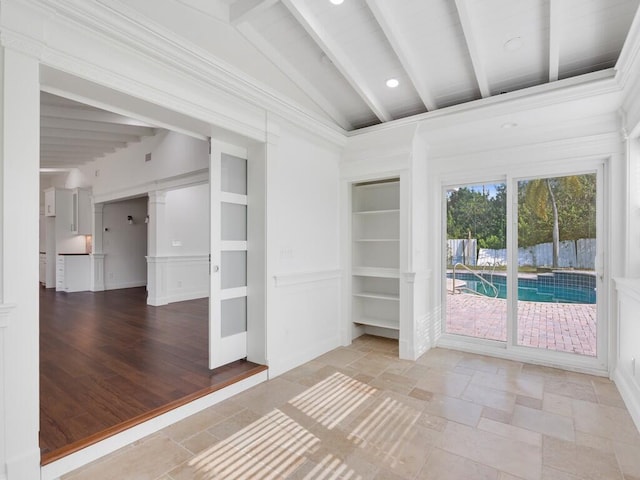3416 Atlantic Blvd, Vero Beach, FL 32960 - unfurnished room with a decorative wall, stone tile flooring, and recessed lighting