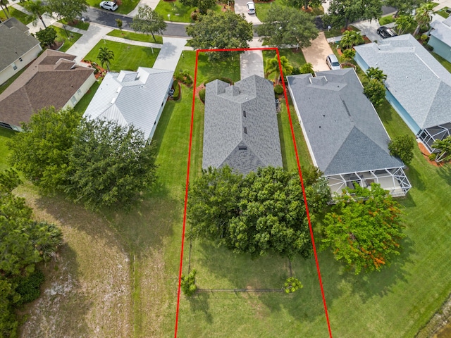 462 SW Sundance Trl, Port Saint Lucie, FL 34953 - aerial view of residential area featuring property parcel outlined