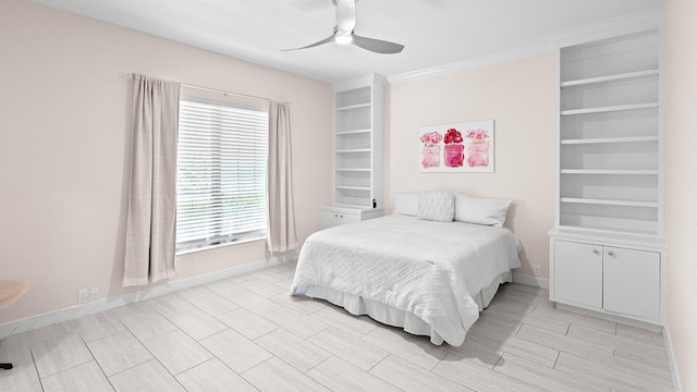 11354 Old Harbour Rd, North Palm Beach, FL 33408 - bedroom with baseboards and ceiling fan