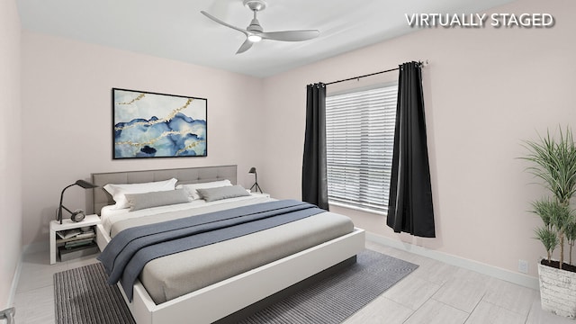 11354 Old Harbour Rd, North Palm Beach, FL 33408 - bedroom featuring baseboards and ceiling fan