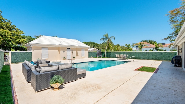 11354 Old Harbour Rd, North Palm Beach, FL 33408 - view of pool featuring an outdoor living space and a patio