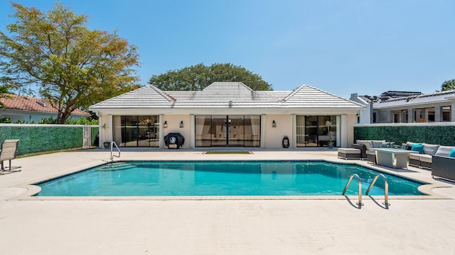 11354 Old Harbour Rd, North Palm Beach, FL 33408 - view of swimming pool featuring an outdoor living space and a patio area
