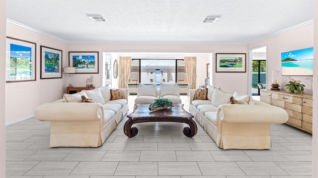 11354 Old Harbour Rd, North Palm Beach, FL 33408 - living area with ornamental molding