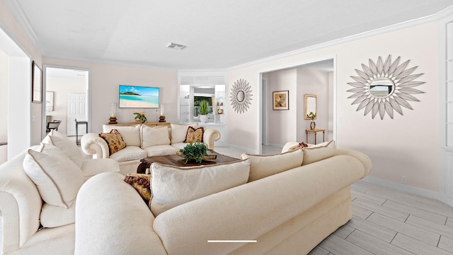 11354 Old Harbour Rd, North Palm Beach, FL 33408 - living area with crown molding and baseboards