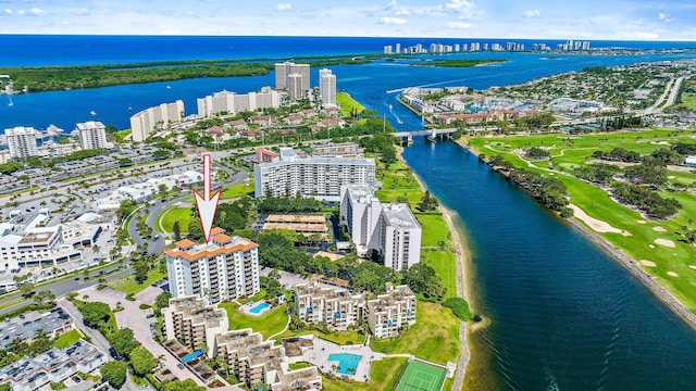 370 Golfview Rd Unit 304, North Palm Beach, FL 33408 - aerial view of property's location featuring a nearby body of water and nearby urban area