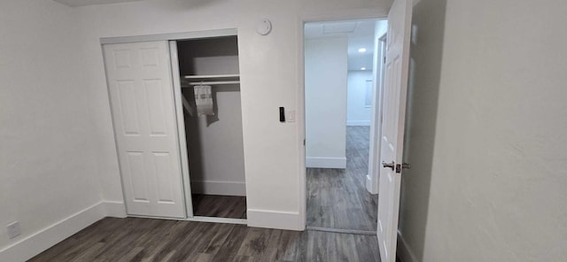 1510 S 23rd Ave, Hollywood, FL 33020 - unfurnished bedroom featuring wood finished floors, baseboards, and a closet
