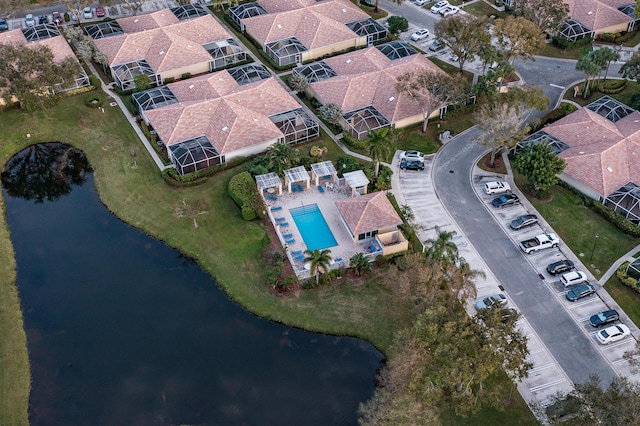 9132 Sun Terrace Cir Unit D, Palm Beach Gardens, FL 33403 - view of property location featuring a large body of water, a pool area, and nearby suburban area