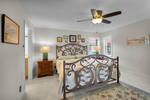 9628 Pavarotti Ter Unit 101, Boynton Beach, FL 33437 - bedroom with baseboards and a ceiling fan