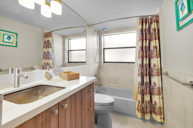 9628 Pavarotti Ter Unit 101, Boynton Beach, FL 33437 - bathroom featuring shower / bath combo with shower curtain, toilet, and vanity