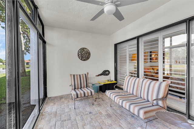 9628 Pavarotti Ter Unit 101, Boynton Beach, FL 33437 - sunroom / solarium featuring ceiling fan