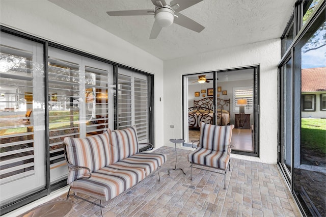 9628 Pavarotti Ter Unit 101, Boynton Beach, FL 33437 - sunroom / solarium with ceiling fan