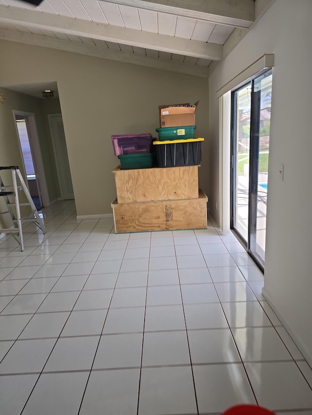 8205 Winnipesaukee Way, Lake Worth, FL 33467 - spare room with wooden ceiling, baseboards, and light tile patterned floors