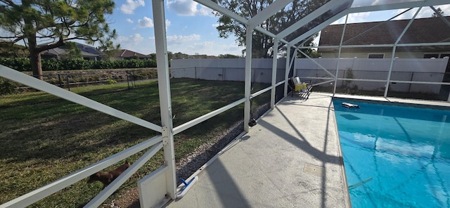 8205 Winnipesaukee Way, Lake Worth, FL 33467 - view of swimming pool featuring glass enclosure and a patio