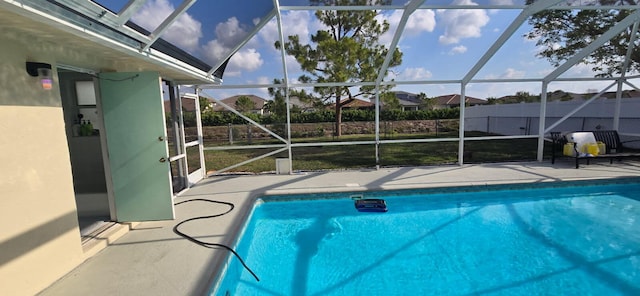 8205 Winnipesaukee Way, Lake Worth, FL 33467 - view of pool featuring glass enclosure and a patio
