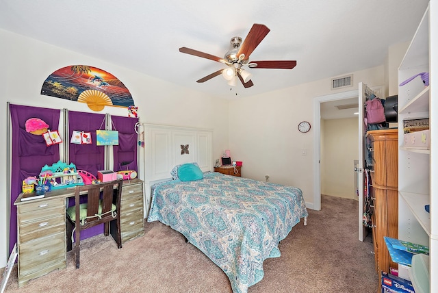 506 5th Ter, Palm Beach Gardens, FL 33418 - carpeted bedroom featuring a ceiling fan