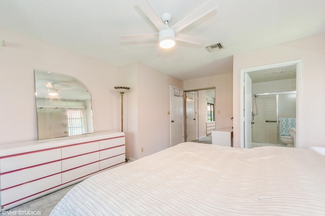 6491 Royal Manor Cir, Delray Beach, FL 33484 - bedroom featuring connected bathroom and ceiling fan