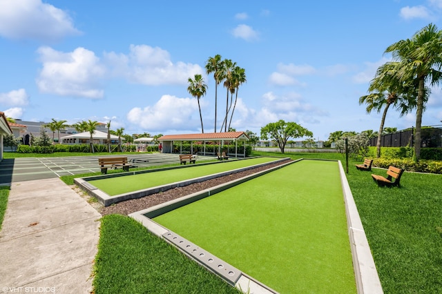 6491 Royal Manor Cir, Delray Beach, FL 33484 - view of community featuring a game area and a lawn
