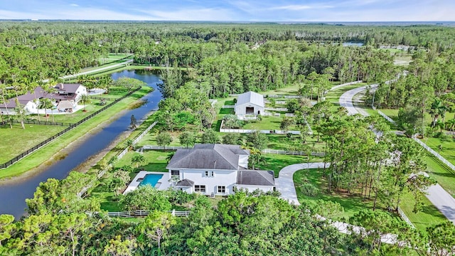 6688 Duckweed Rd, Lake Worth, FL 33449 - aerial overview of property's location with a heavily wooded area and a large body of water