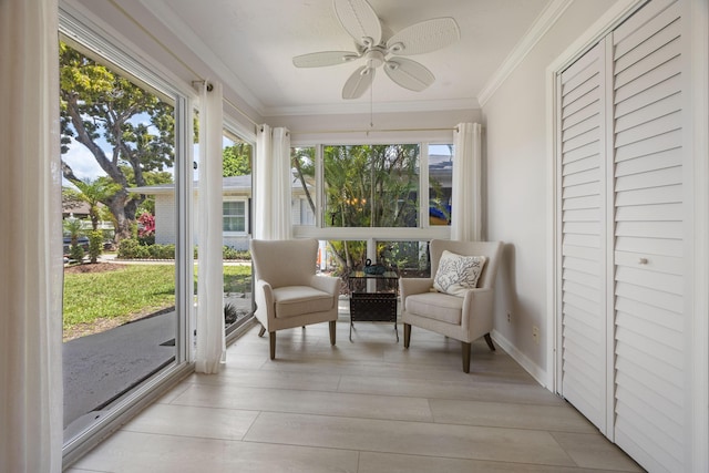 10116 46th Ave S Unit 488, Boynton Beach, FL 33436 - sunroom / solarium with ornamental molding and wood finished floors
