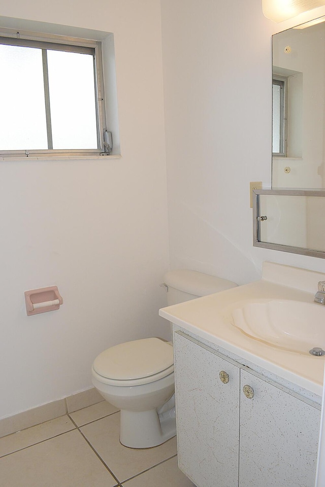2930 Crosley Dr E Unit G, West Palm Beach, FL 33415 - half bathroom with toilet, vanity, and tile patterned flooring
