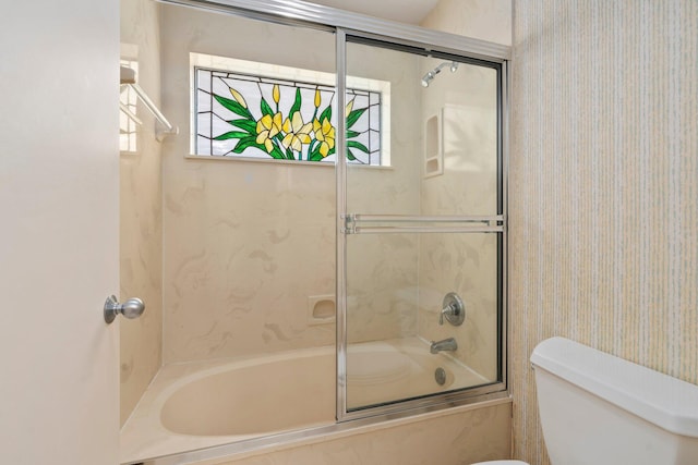 4402 SW Dundee Ct, Palm City, FL 34990 - full bathroom with toilet and enclosed tub / shower combo