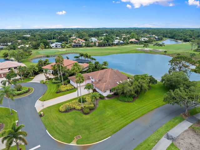 4402 SW Dundee Ct, Palm City, FL 34990 - aerial view of residential area with a large body of water and a tree filled landscape